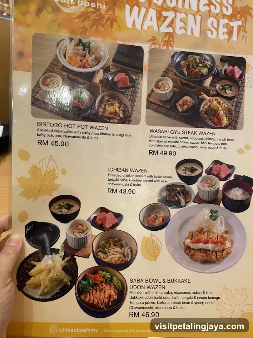 Ichi Ban Boshim - Wazen Set Menu
