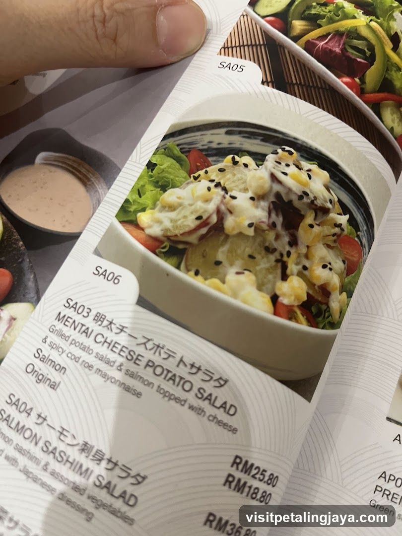 Salad Menu Page
