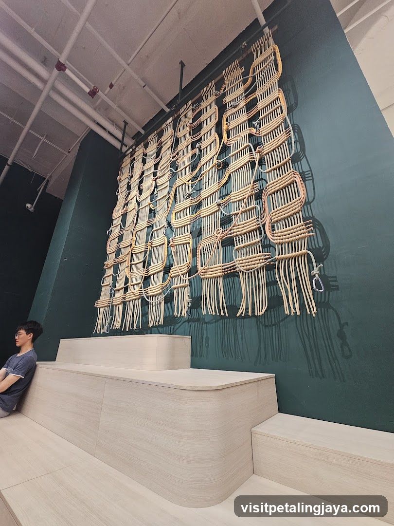 Interior Art Installation with Rope Sculpture