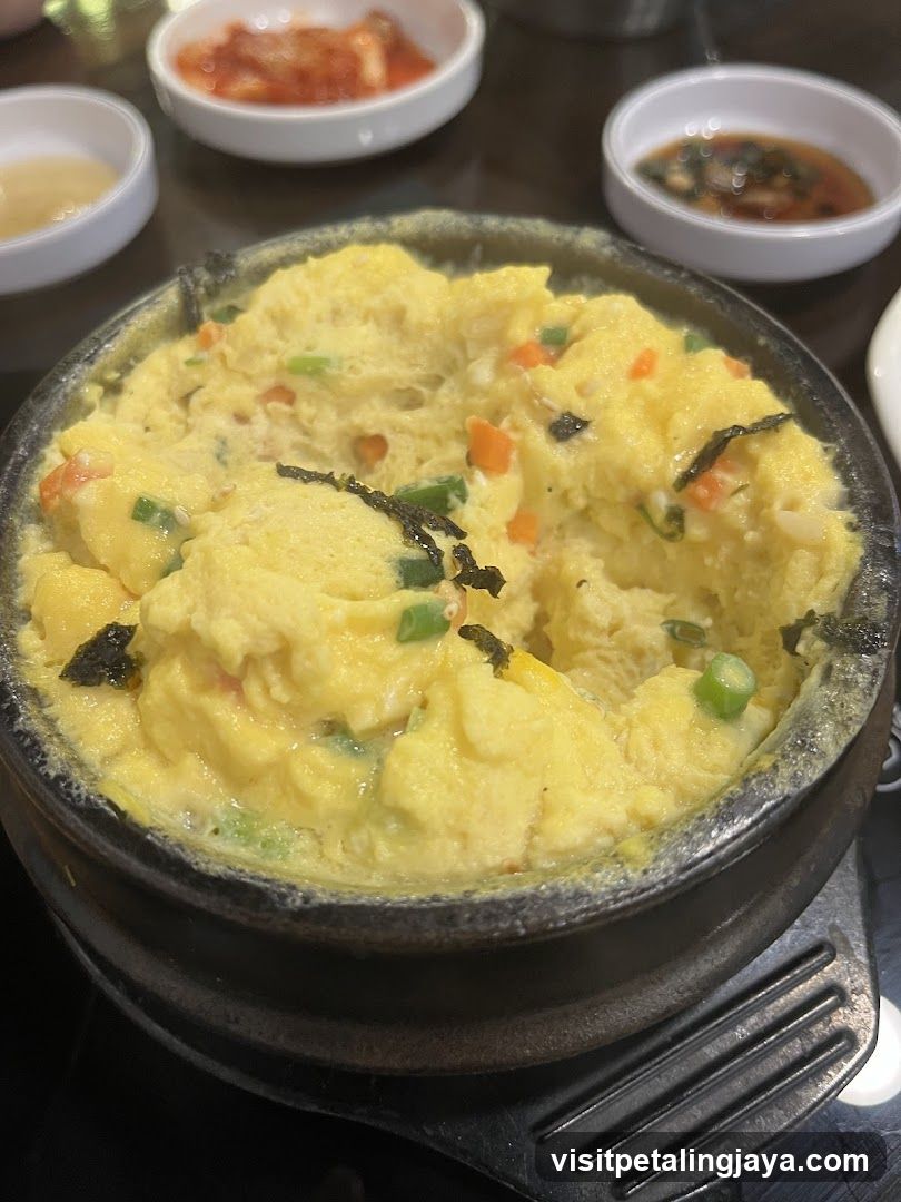 Korean Egg Dish in Stone Bowl