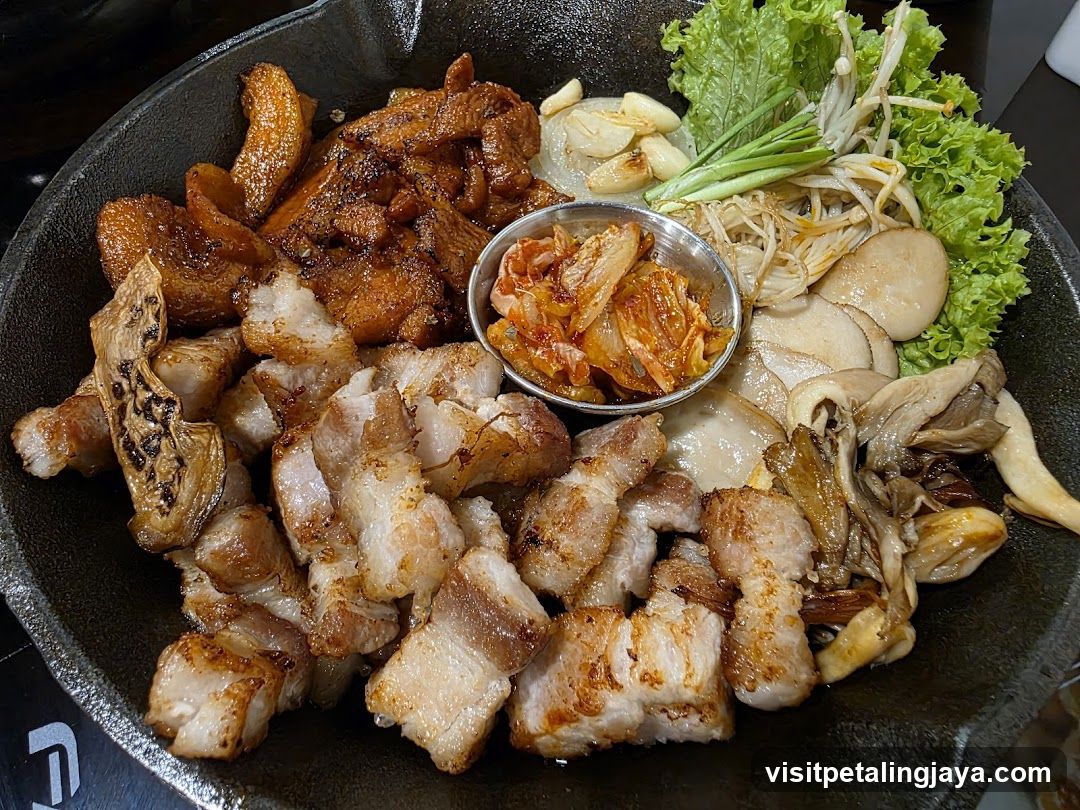 Grilled Pork and Vegetable Platter