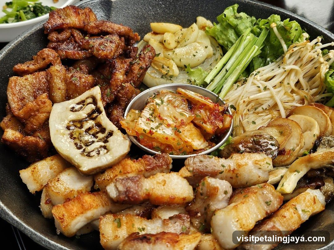 Grilled Pork Belly and Vegetables Platter