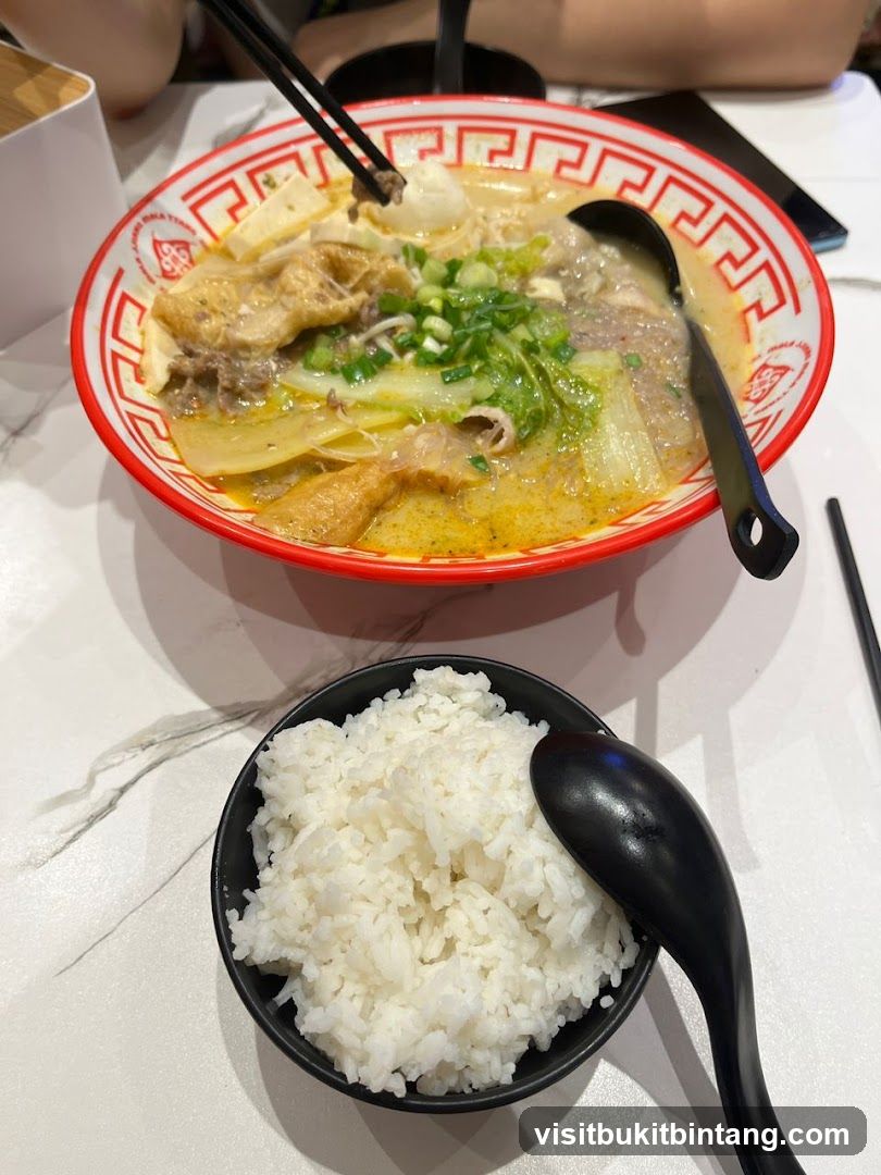 Noodle Soup and Rice