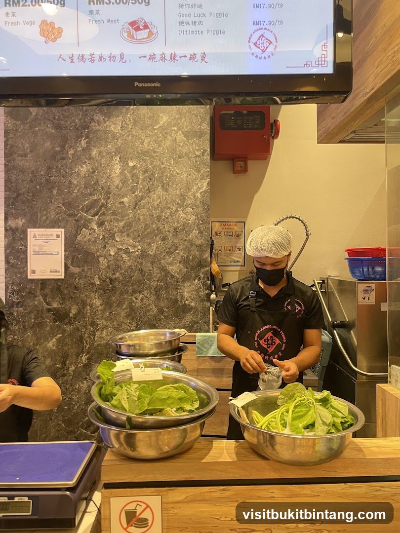 Restaurant Counter with Fresh Produce