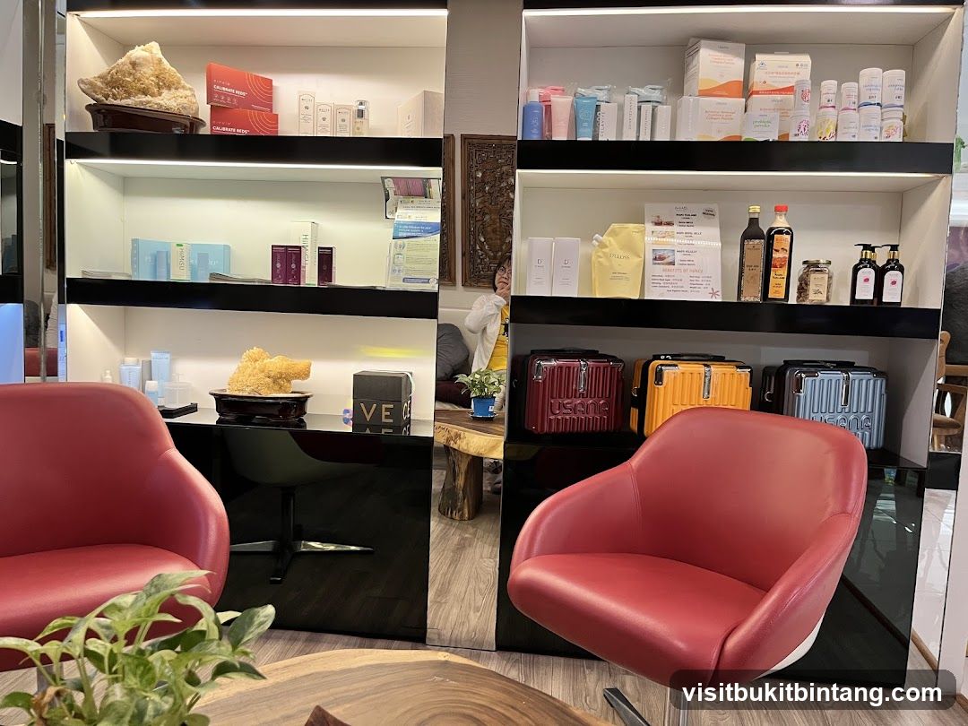 Salon Interior with Products and Seating