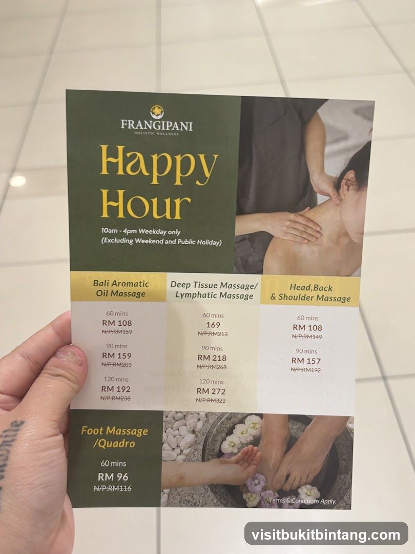 Frangipani Happy Hour Menu