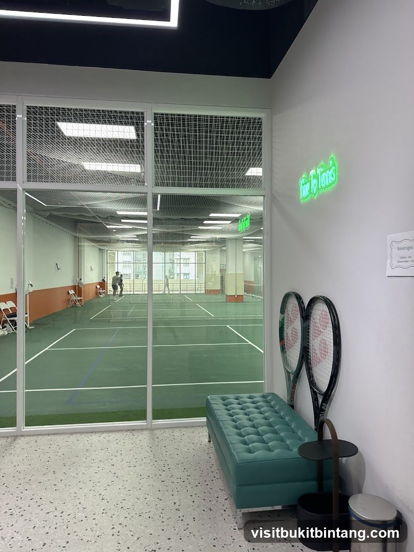 Indoor Tennis Court Lounge Area