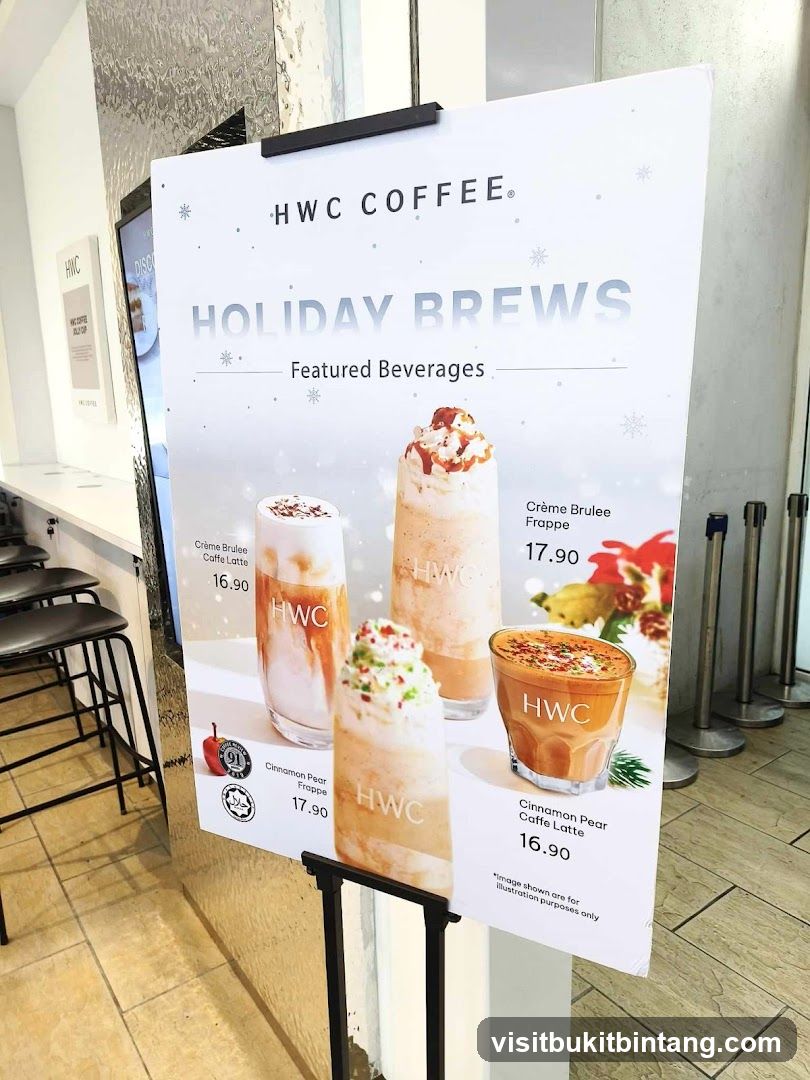 HWC Coffee Holiday Brews Menu