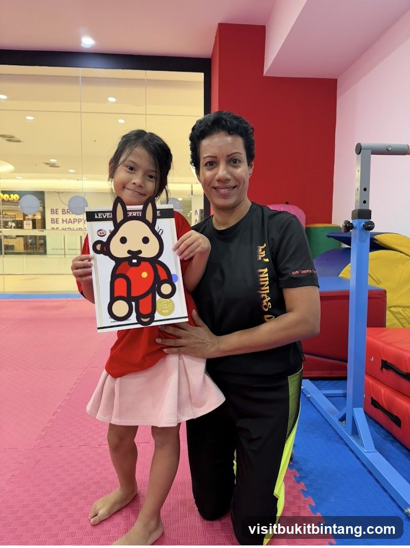Girl and Woman with Certificate