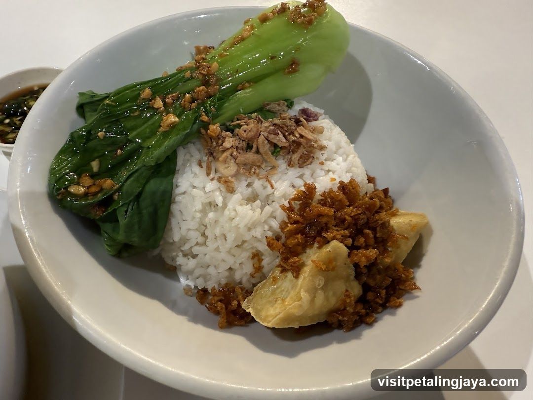 Bowl of Rice with Tofu and Greens