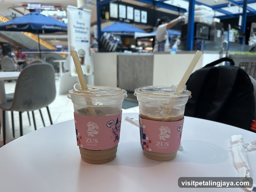 Zus Coffee Drinks at Outdoor Seating