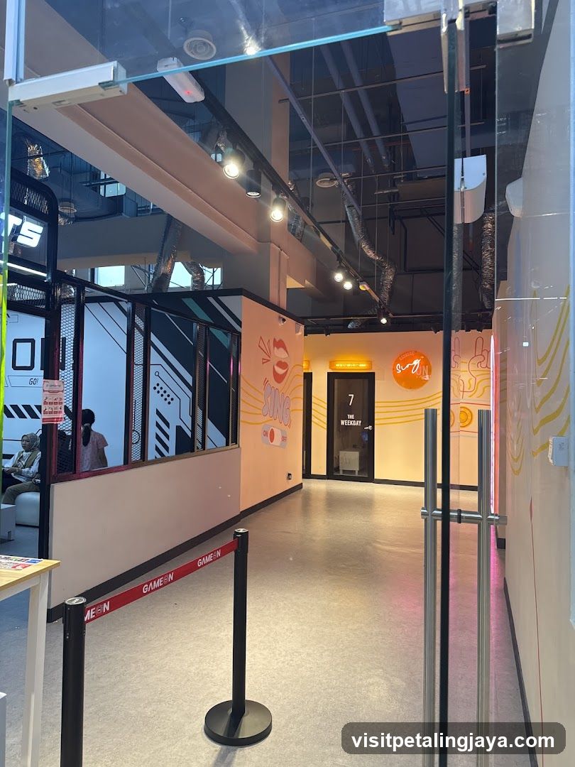 Interior of a modern entertainment or gaming space