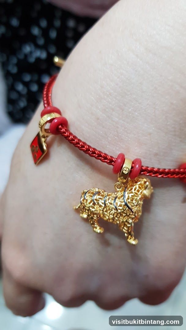 Gold Tiger Charm Bracelet