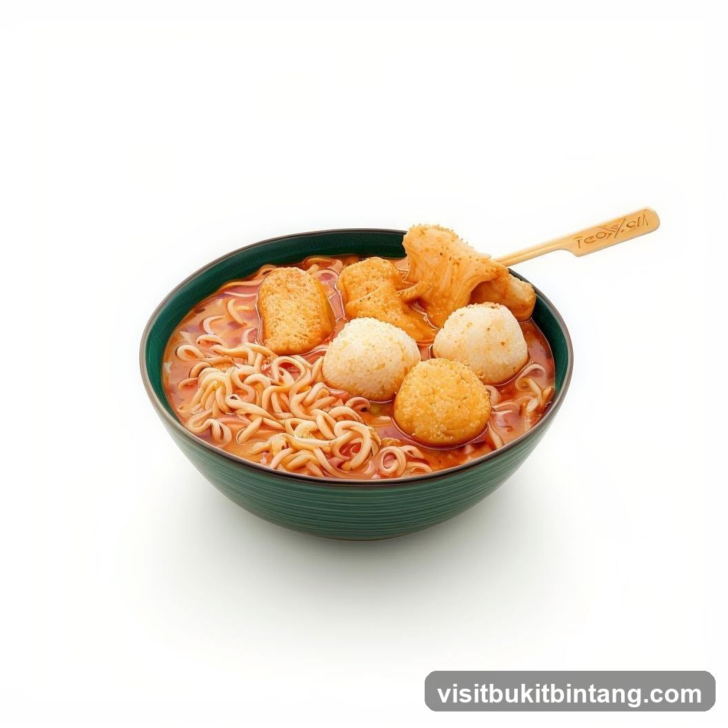 Noodle Soup with Fish Balls and Tofu