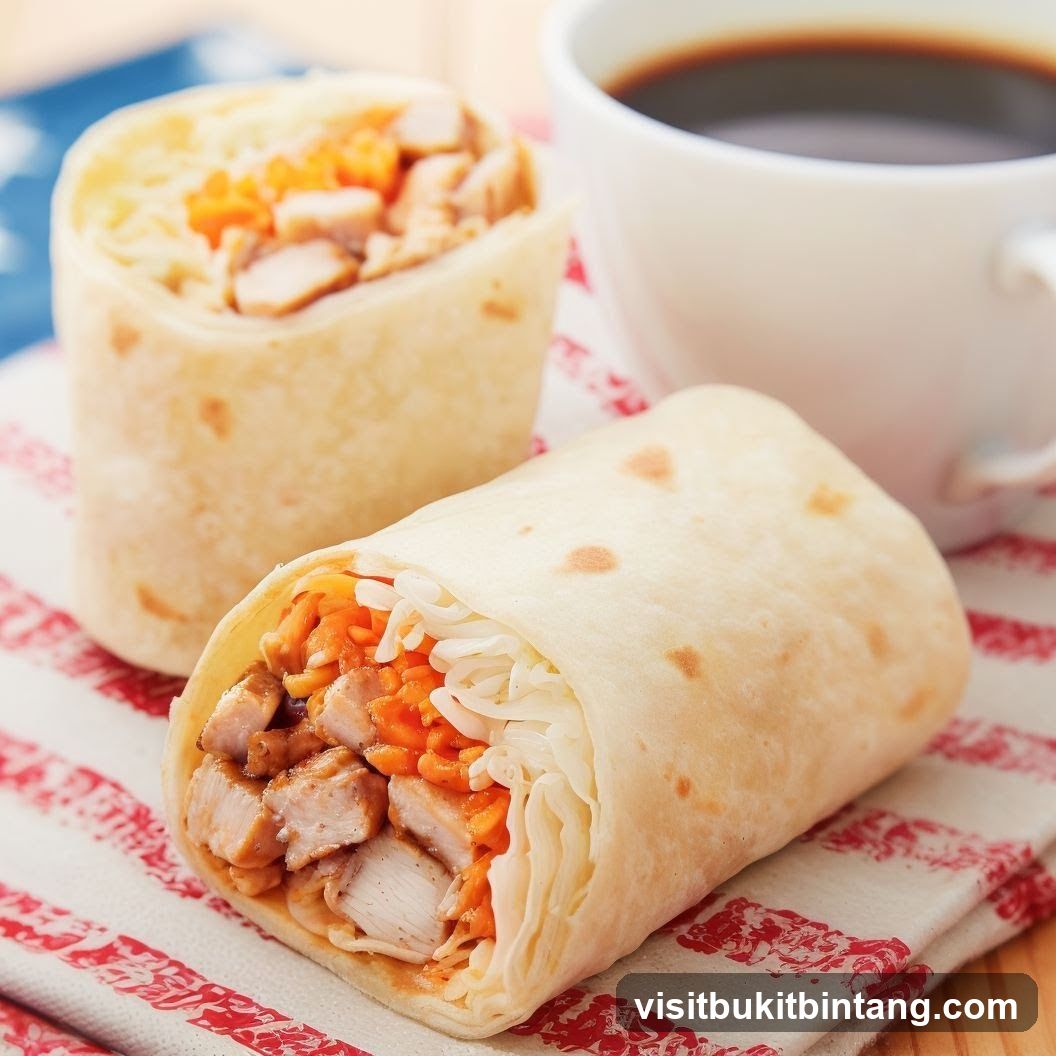 Chicken Wraps and Coffee