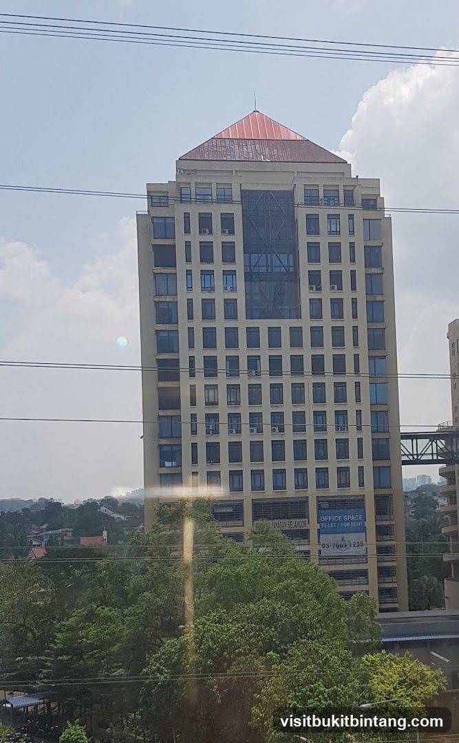 Office Building with "Office Space for Rent" Banner