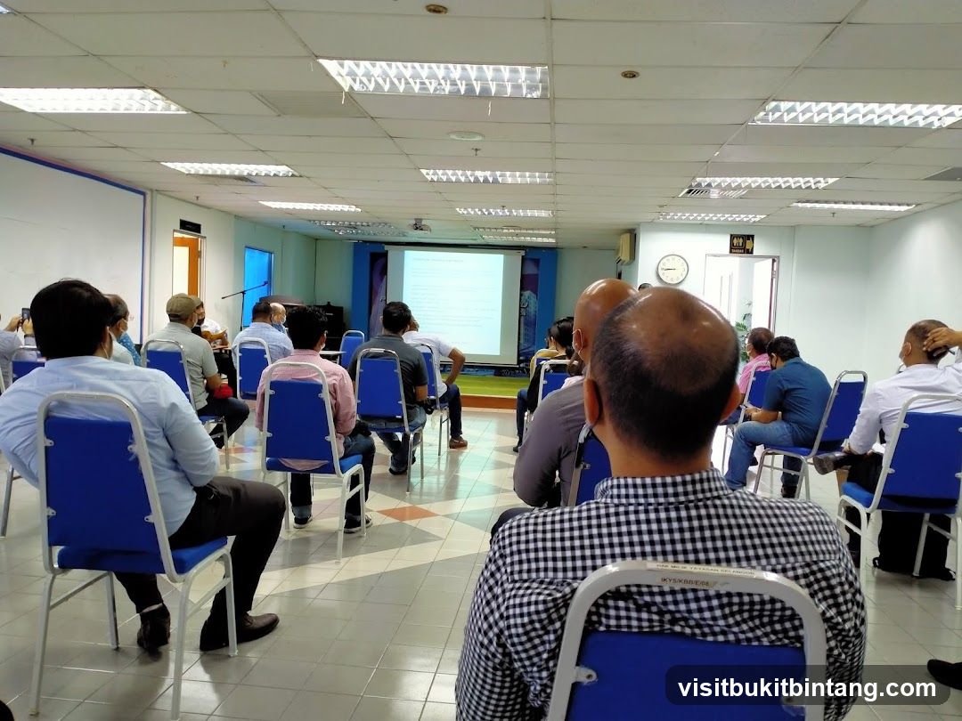 Presentation in a conference room