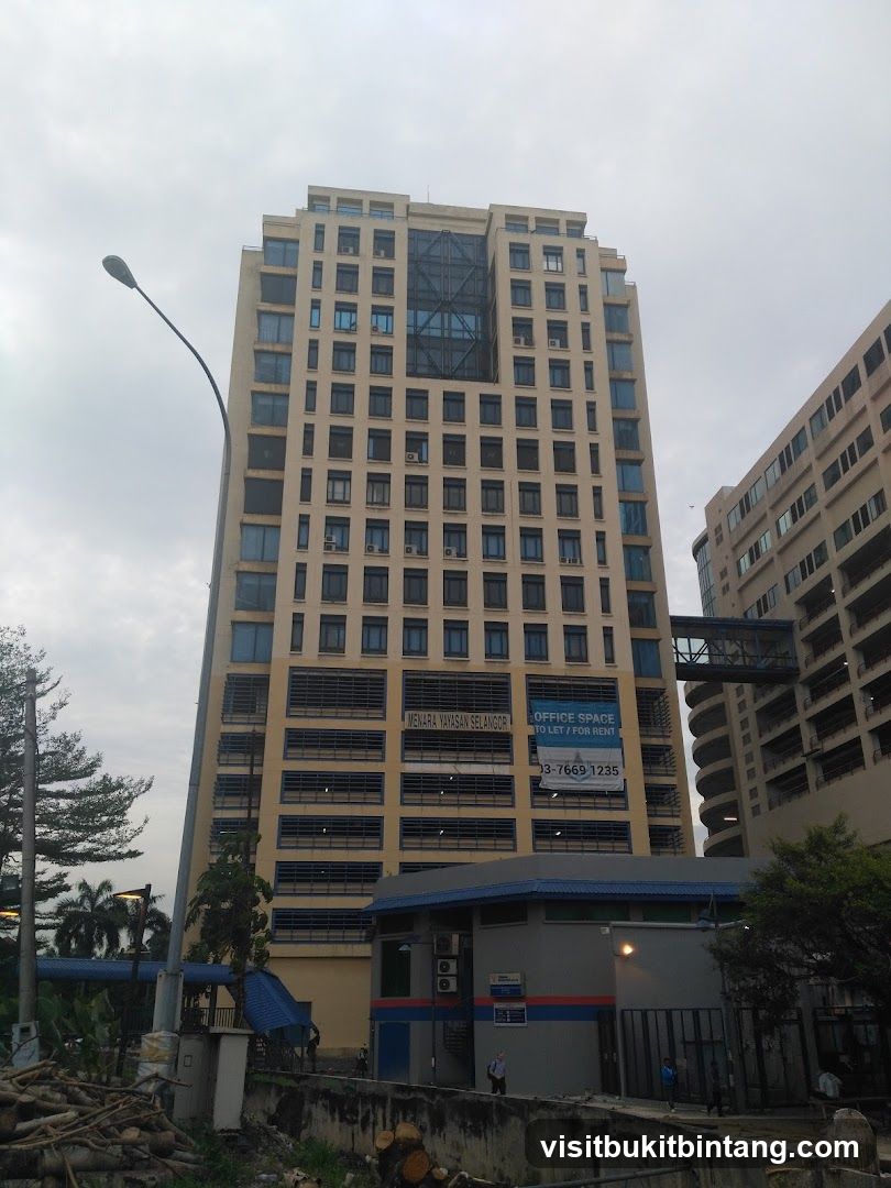 Office Building with Rental Advertisement