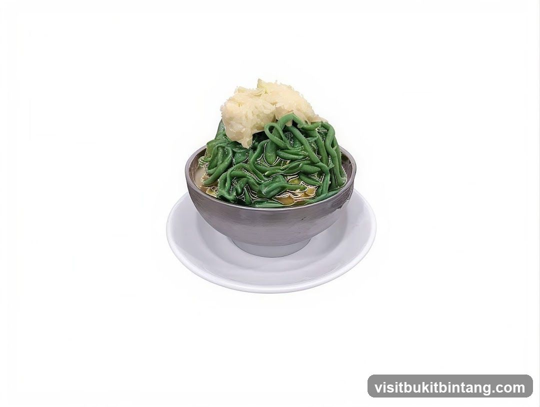 Green Noodles with Toppings