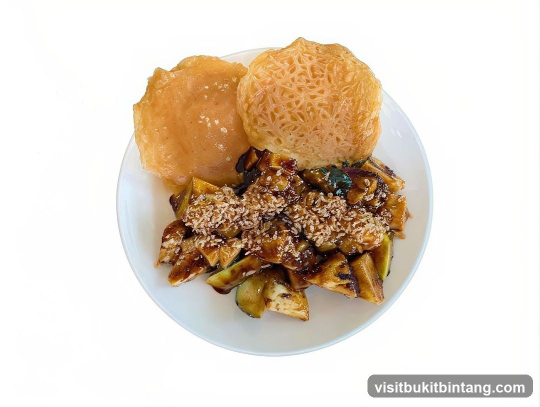 Vegetable Dish with Crispy Buns