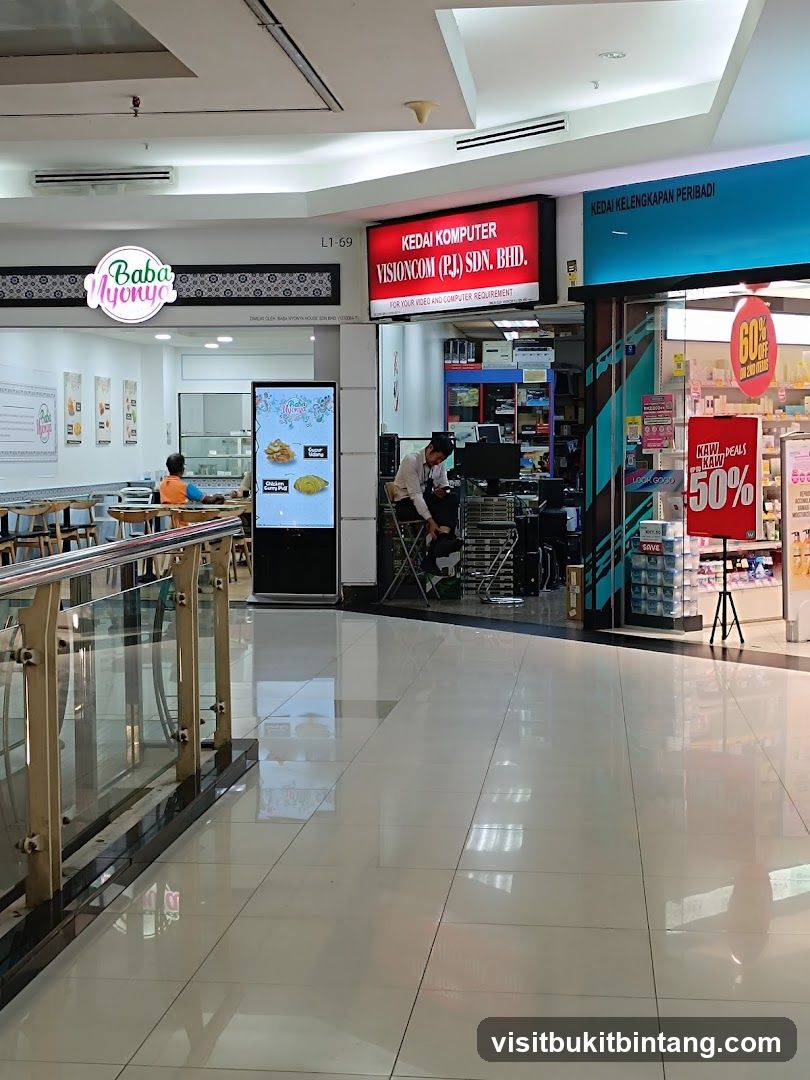 Computer Store and Food Stall