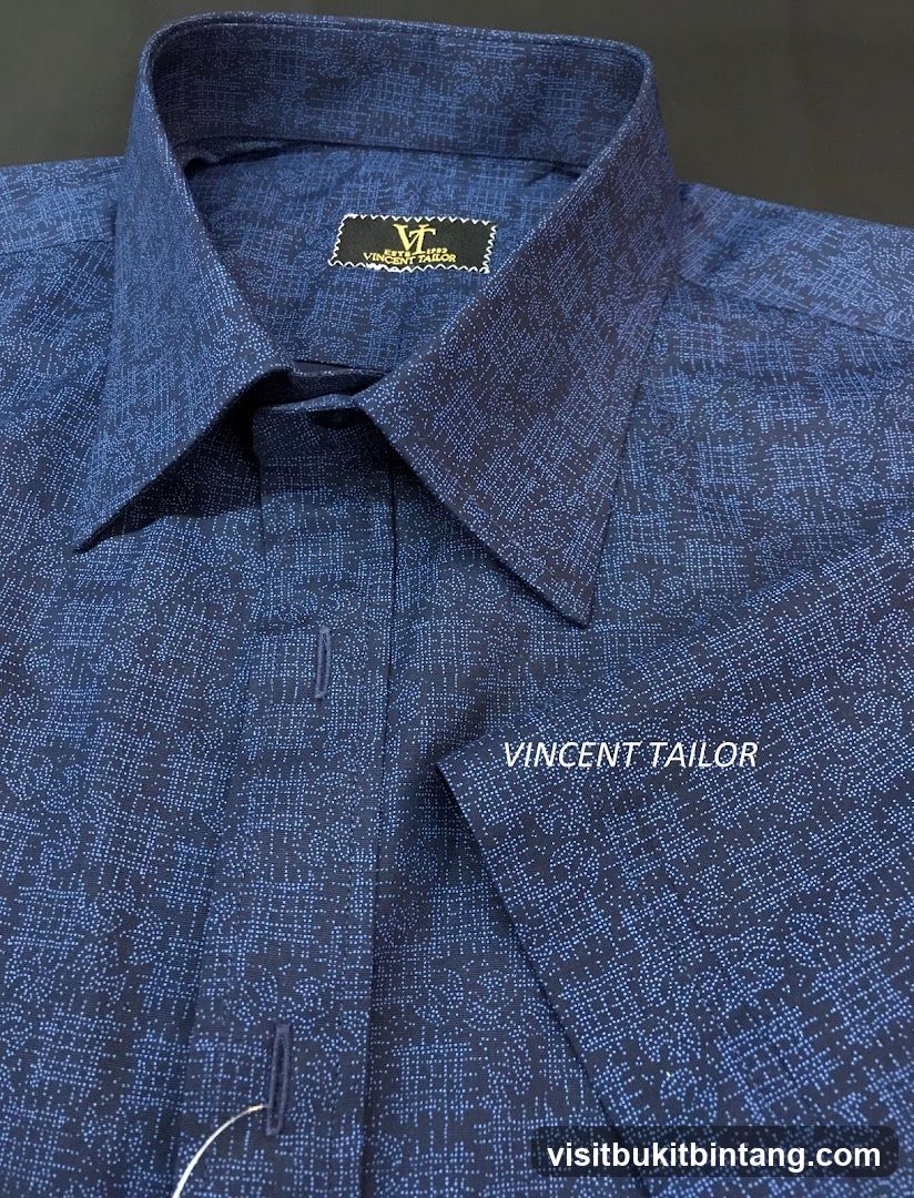 Blue patterned shirt