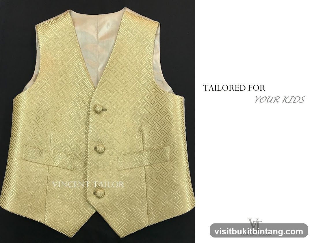 Gold Brocade Vest for Kids