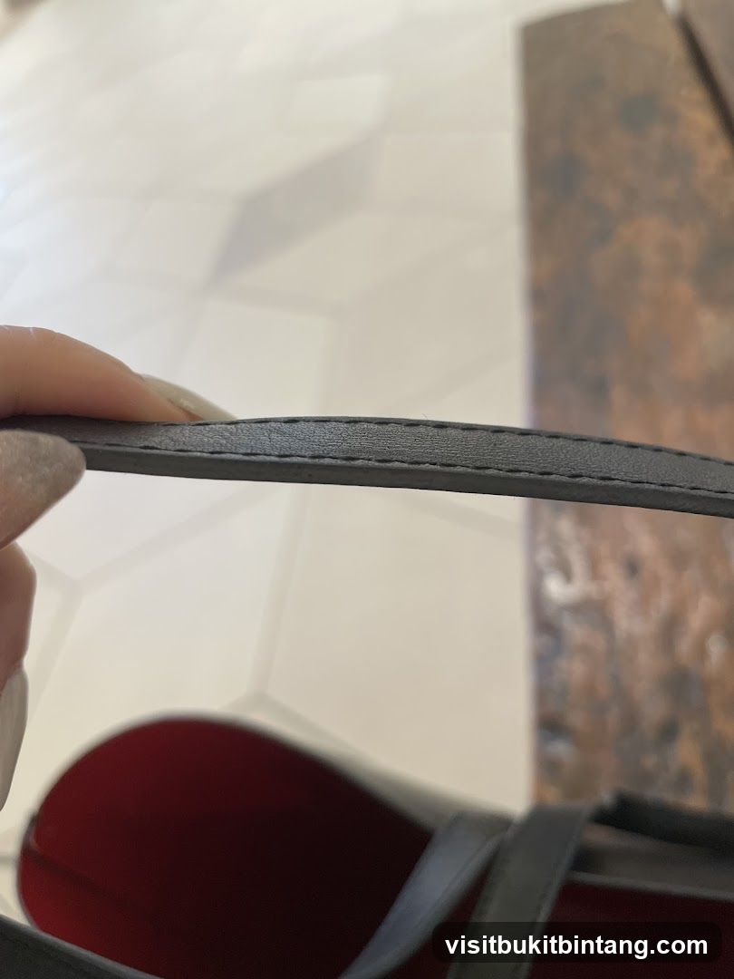 Close-up of a handbag strap