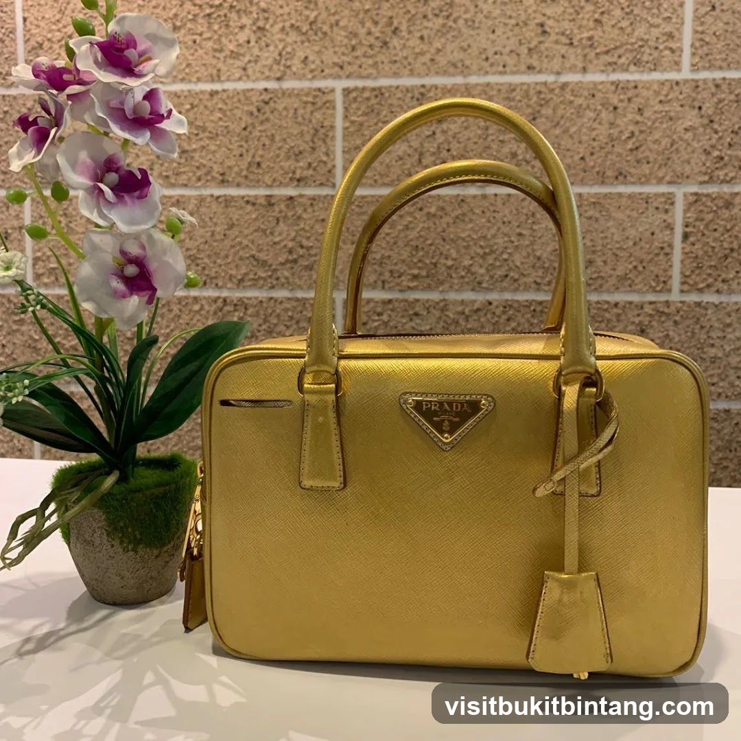 Gold Prada Handbag