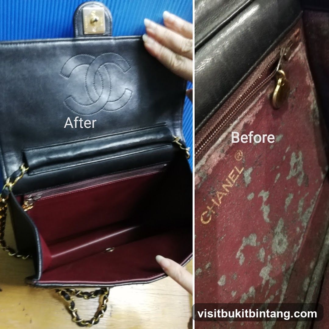 Chanel Bag Before and After Cleaning