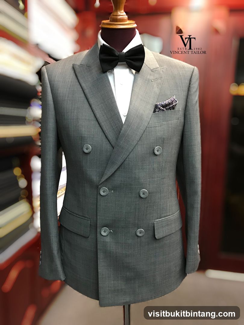 Double-breasted suit on mannequin