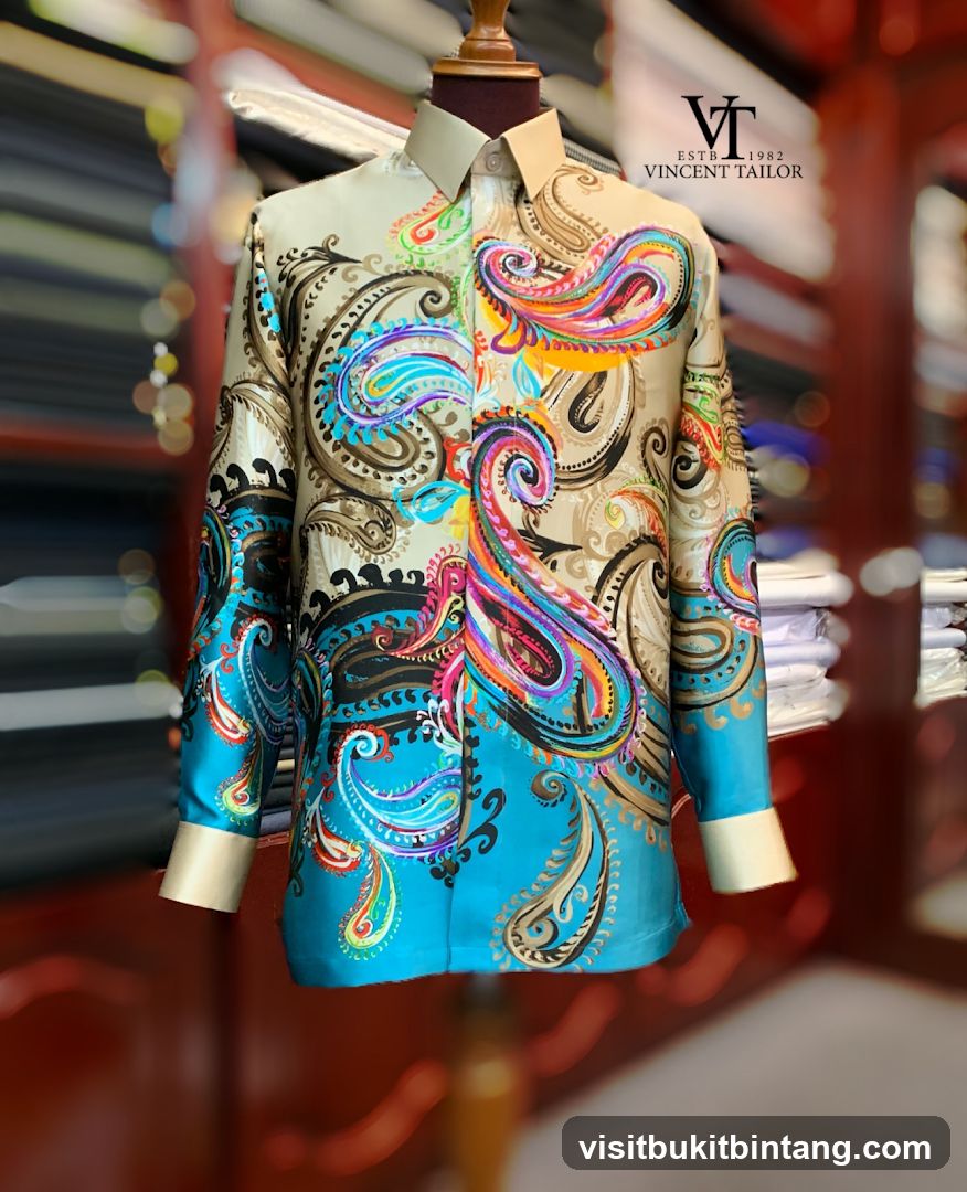 Tailored Shirt with Paisley Pattern