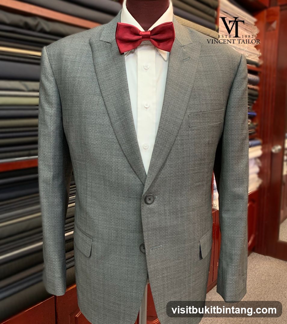 Grey Suit with Red Bowtie