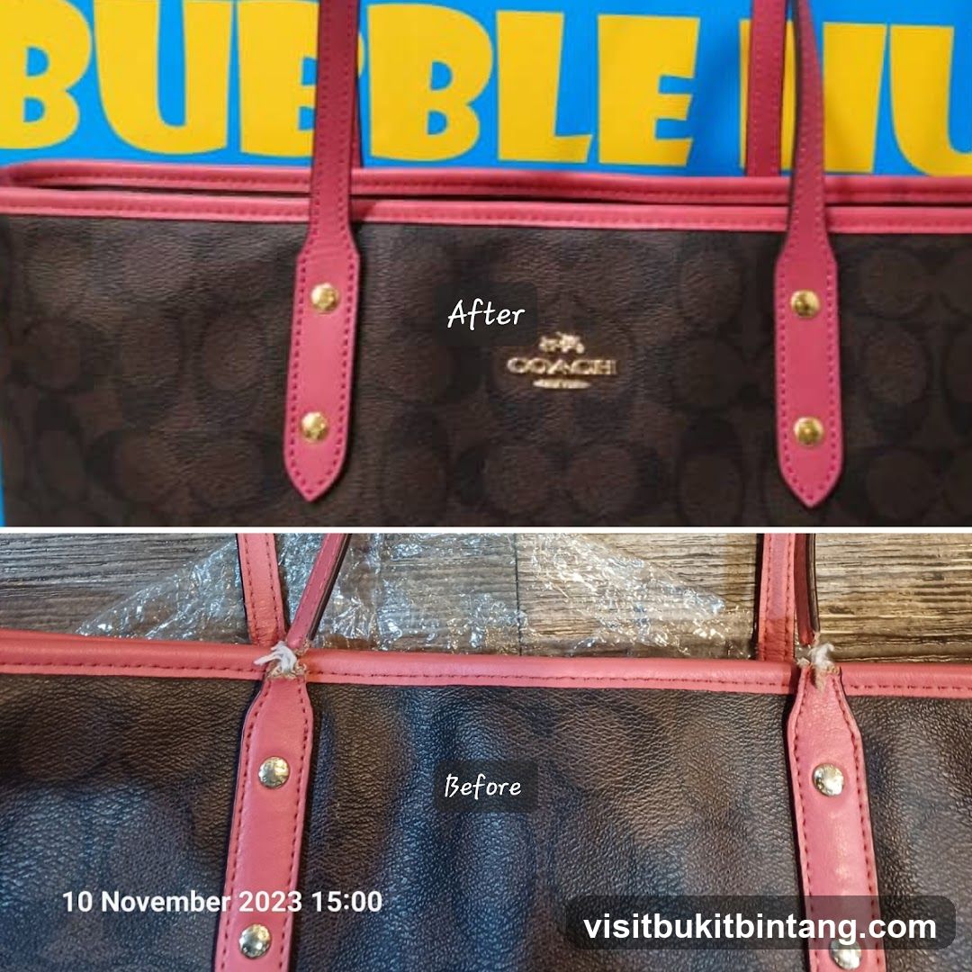 Coach Bag Before and After Repair