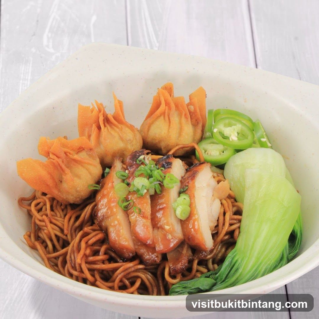 Noodle Bowl with Chicken and Wontons