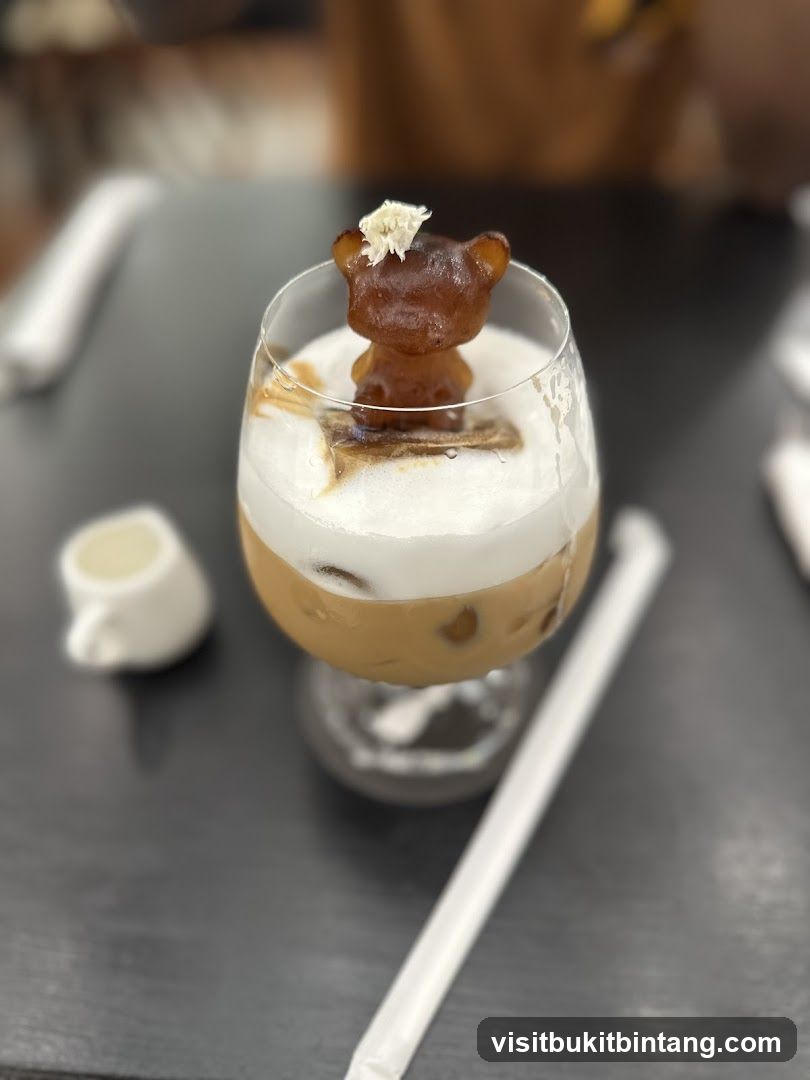 Iced Coffee with Bear-Shaped Ice