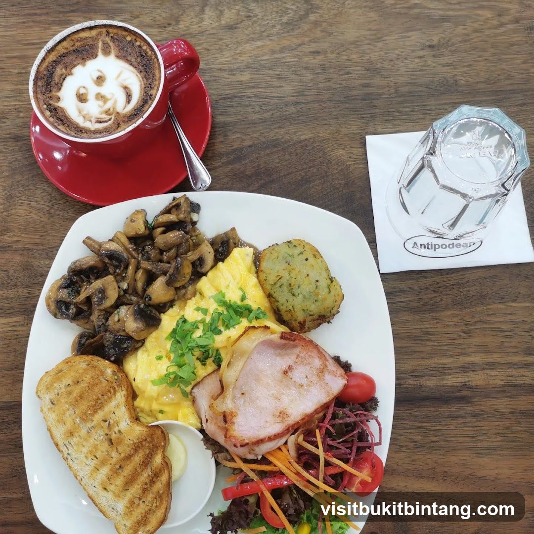 Full Breakfast with Latte Art