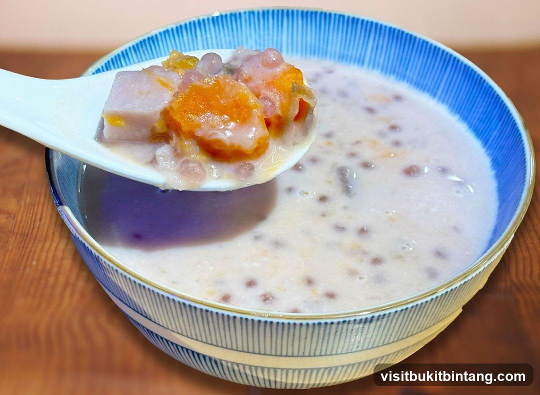 Taro and Sweet Potato Dessert Soup