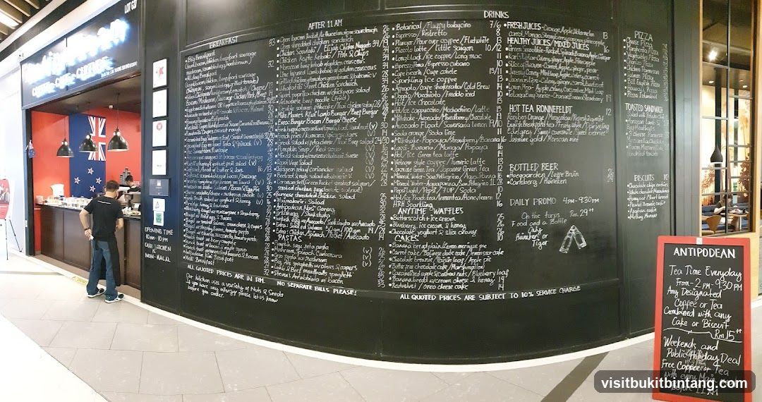 Antipodean Menu