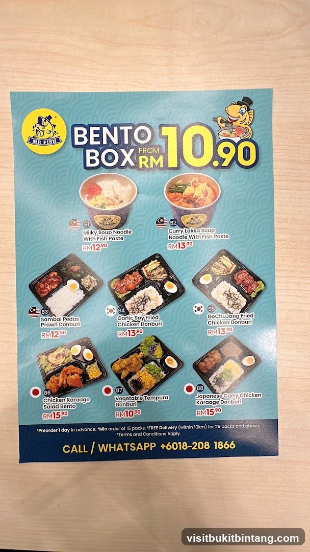 Bento Box Menu