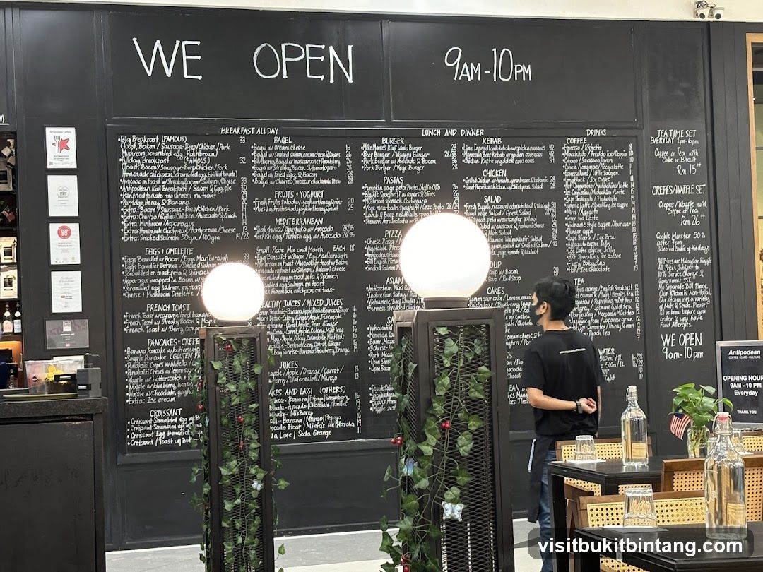 Antipodean Menu