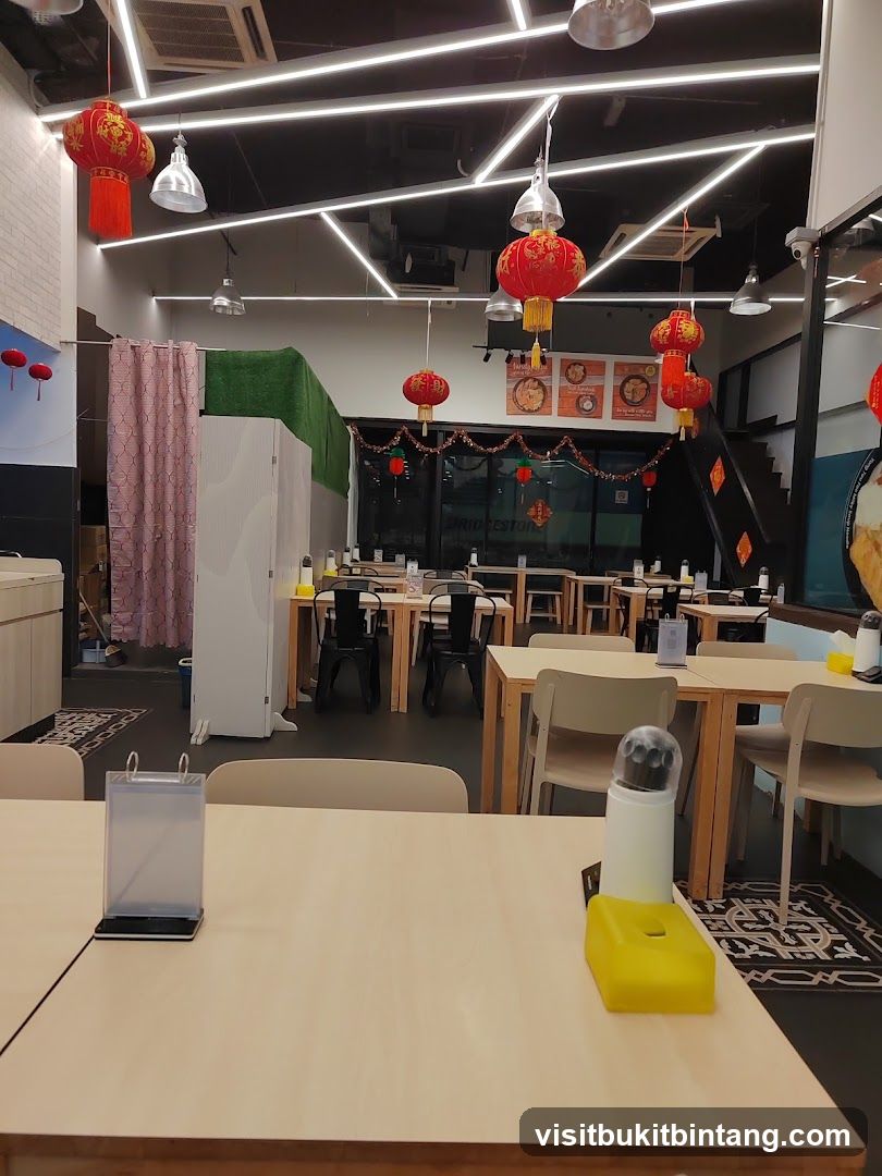 Restaurant Interior with Chinese Lanterns