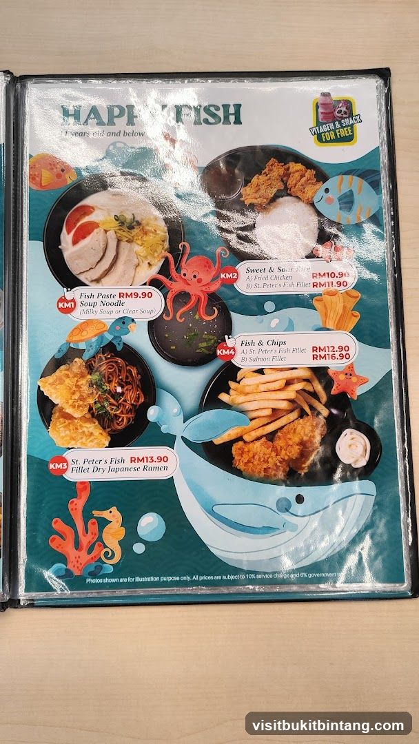 Happy Fish Menu