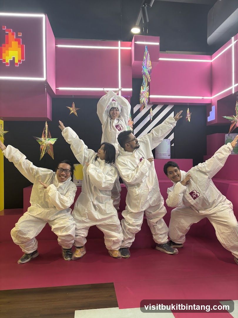 Group Posing in White Suits