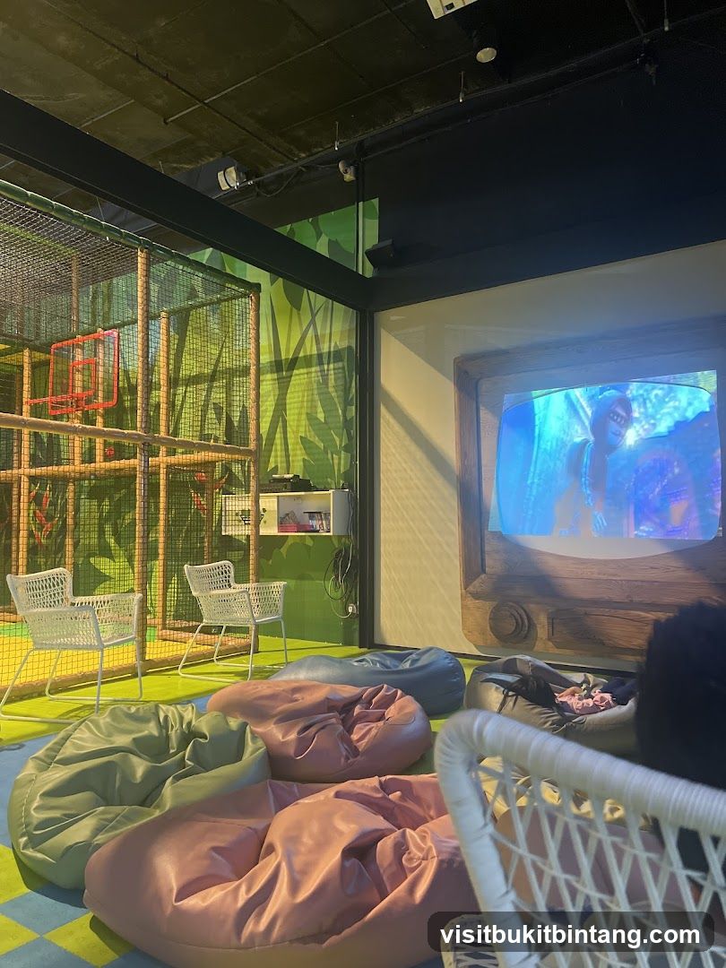 Play Area with Beanbags and Screen