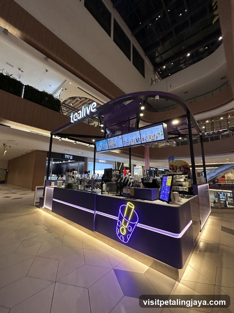 Tealive Kiosk in Mall