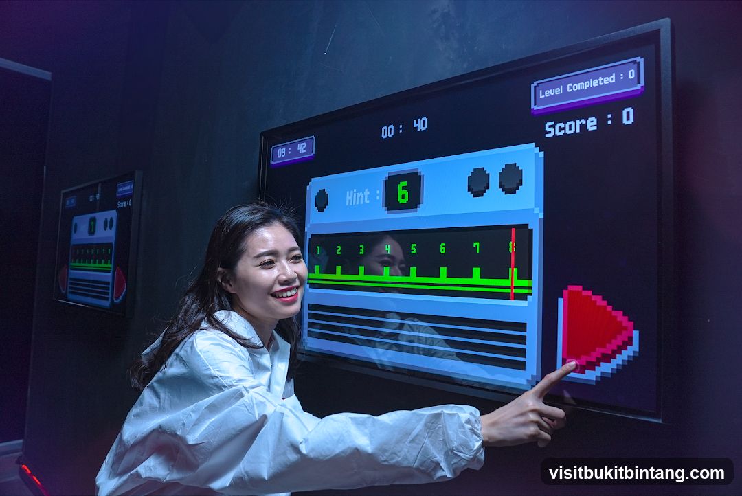 Woman playing a video game