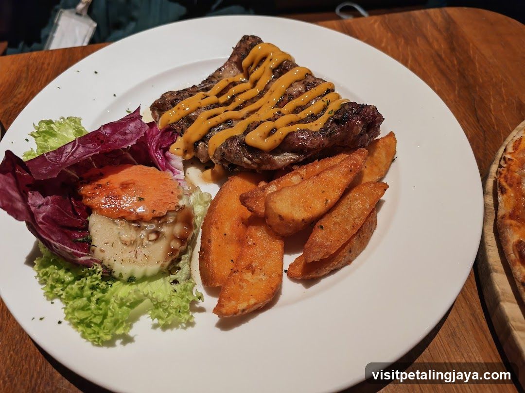 Steak with sides and salad