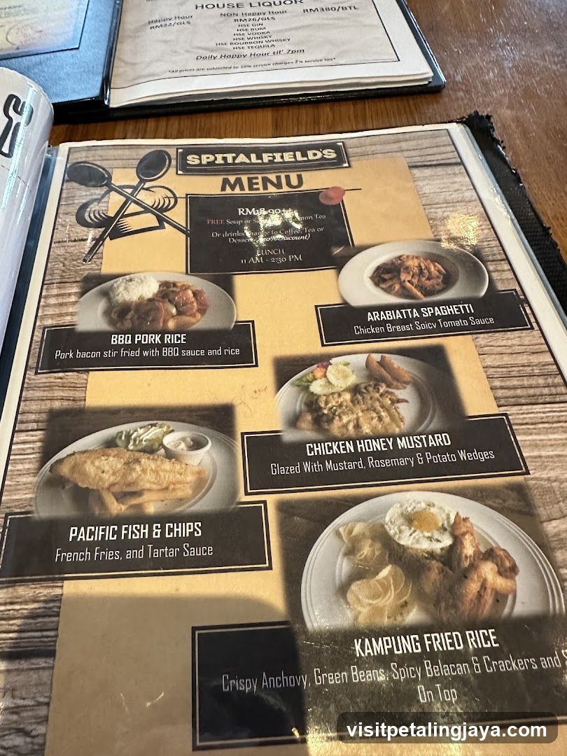 Spitalfields Menu