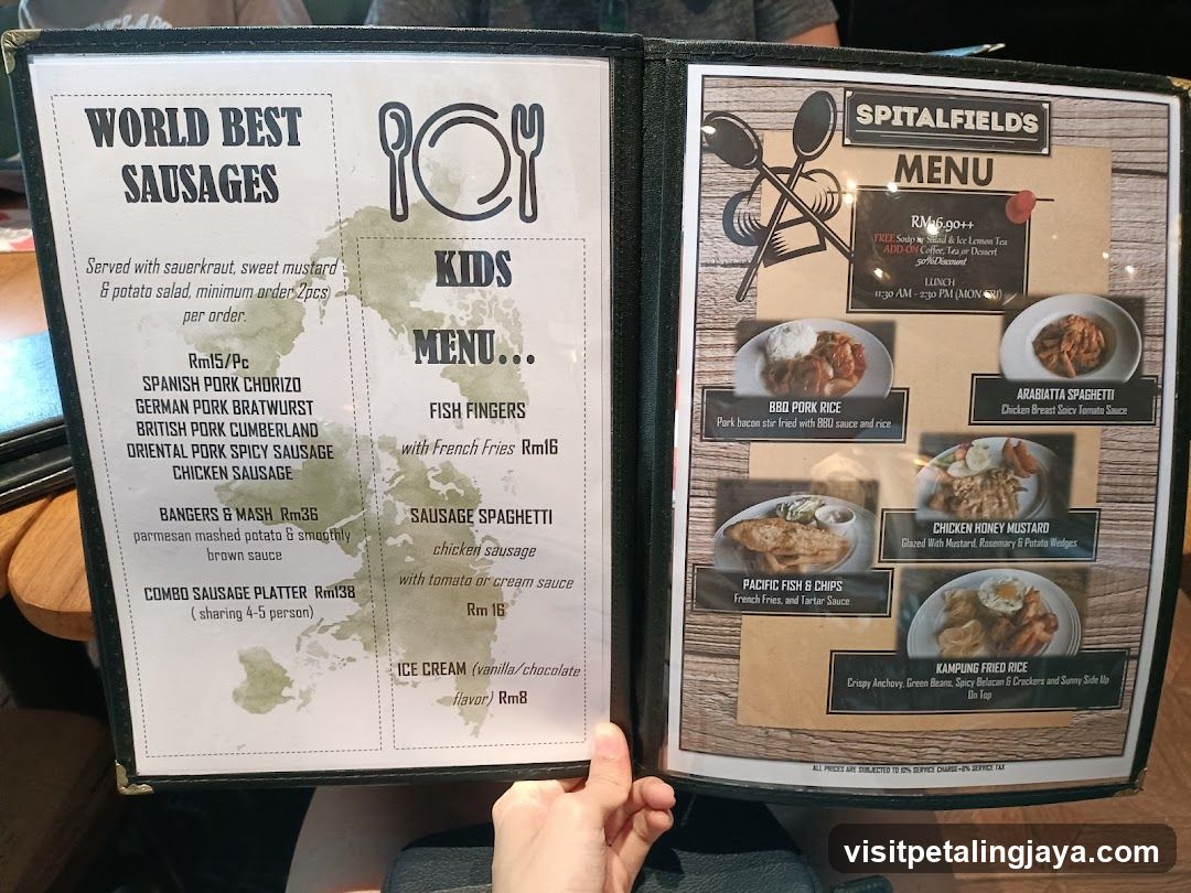 Spitalfields Menu & World Best Sausages